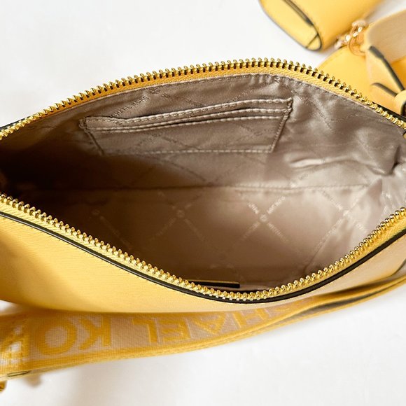 Michael Kors Jet Set Travel Small Crossbody Bag Teach Attached Daffodil - Picture 10 of 13